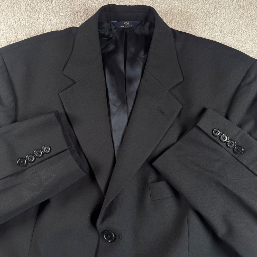 Brooks Brothers 346 Men 42L Black Wool Stretch 3-Button Blazer Sport Coat Jacket